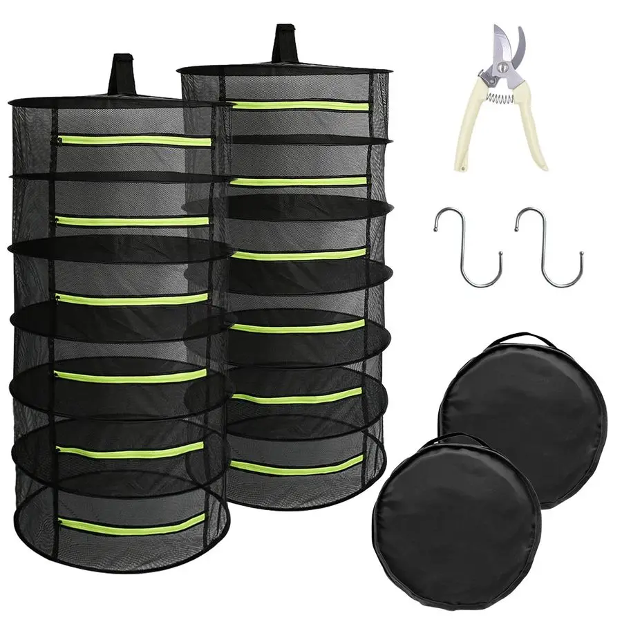 

PCS Сушилка для трав 6-слойная сетка с отверстием на молнии, сетка для сушки трав для сушки трав, бутона растений, цветов, еды, мяса, фруктов