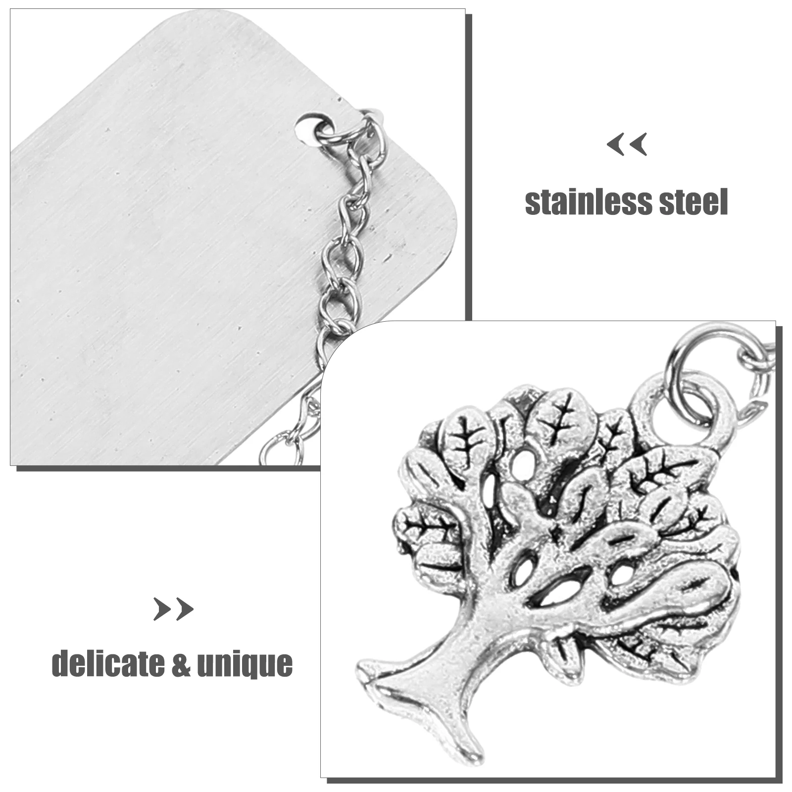 

2pcs Life Tree Pendant Bookmark Stainless Steel Metal Bookmarks For Readers Students Teachers Gift Decorative Chain Bookmark