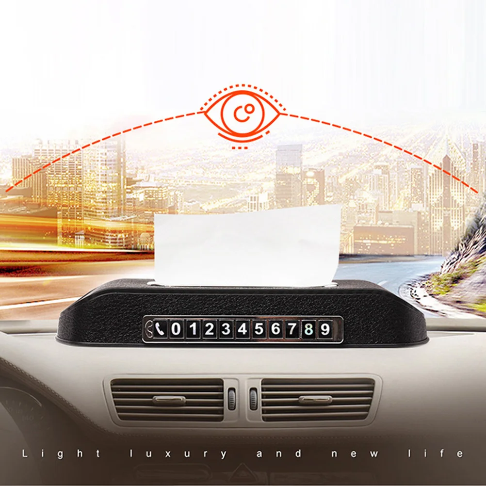 

Car Tissue Box Black Plastic Sturdy Napkin Holder for Car Auto Home Office Bedroom Paper Towel Storage Napkin Storage Container