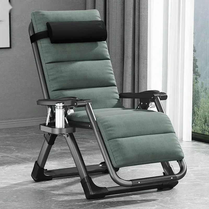 Elderly Recliner Chair with MultiFunction Features Nap Folding Balcony Recliner Thickened Backrest for Individual Comfort