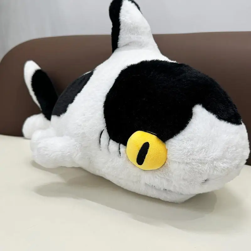 

Large Shark Stuffed Animal Plush Toys Shark Soft Plushie Shark Cat Cow Sleeping Plush Shark Plushie Throw Pillow Cartoon Doll