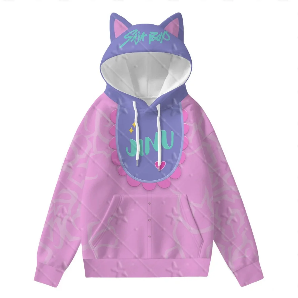 KPop شيطان الصيادين فيلم ساجا بنين طباعة هوديي البلوز موضة هوديس عادية الشارع خريف شتاء كم طويل سوداديرا هوديس