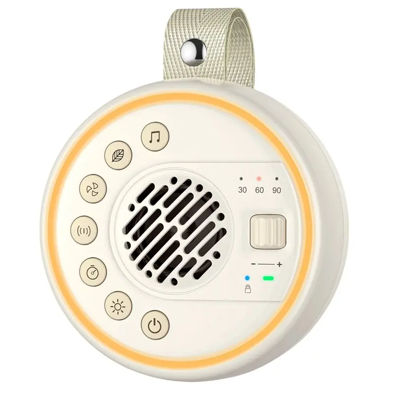 FULL-Portable White Noise Machine With 22 Soothing Sounds, Night Light, Sleep Timer, And Wireless Connection