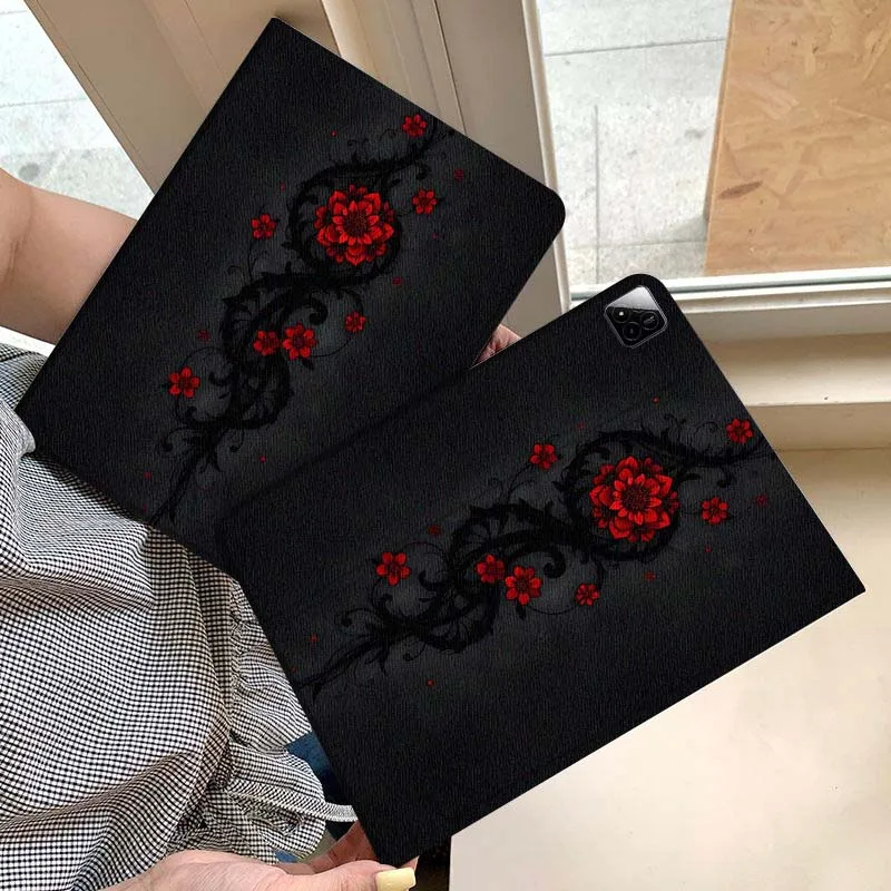 

Red Black Butterfly Pattern Gift Tablet Case For Xiaomi Redmi Mini Pad SE K 2 4 5 6 7 8 2023 2025 11 8.8 11.2 10.1 Pro