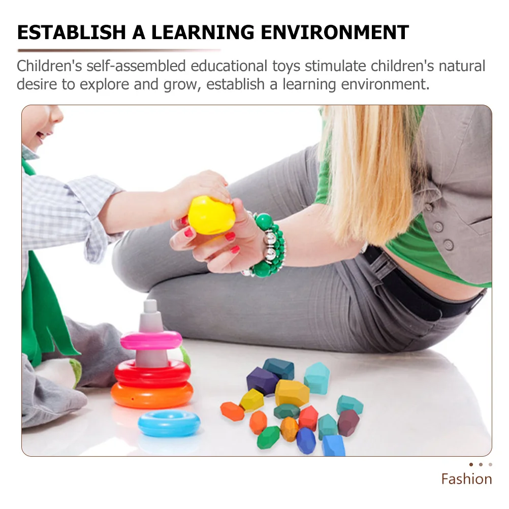 16 szt. Drewniane klocki do układania, edukacyjne, wspierające wczesny rozwój, dla dzieci i maluchów, rozwijające poznawczo, gra z klockami.