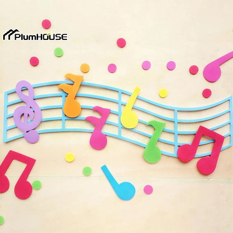 1Set Colorful Music Staples Set For Decorating A Baby's Music Corner For Kindergarten Daycare Decoration