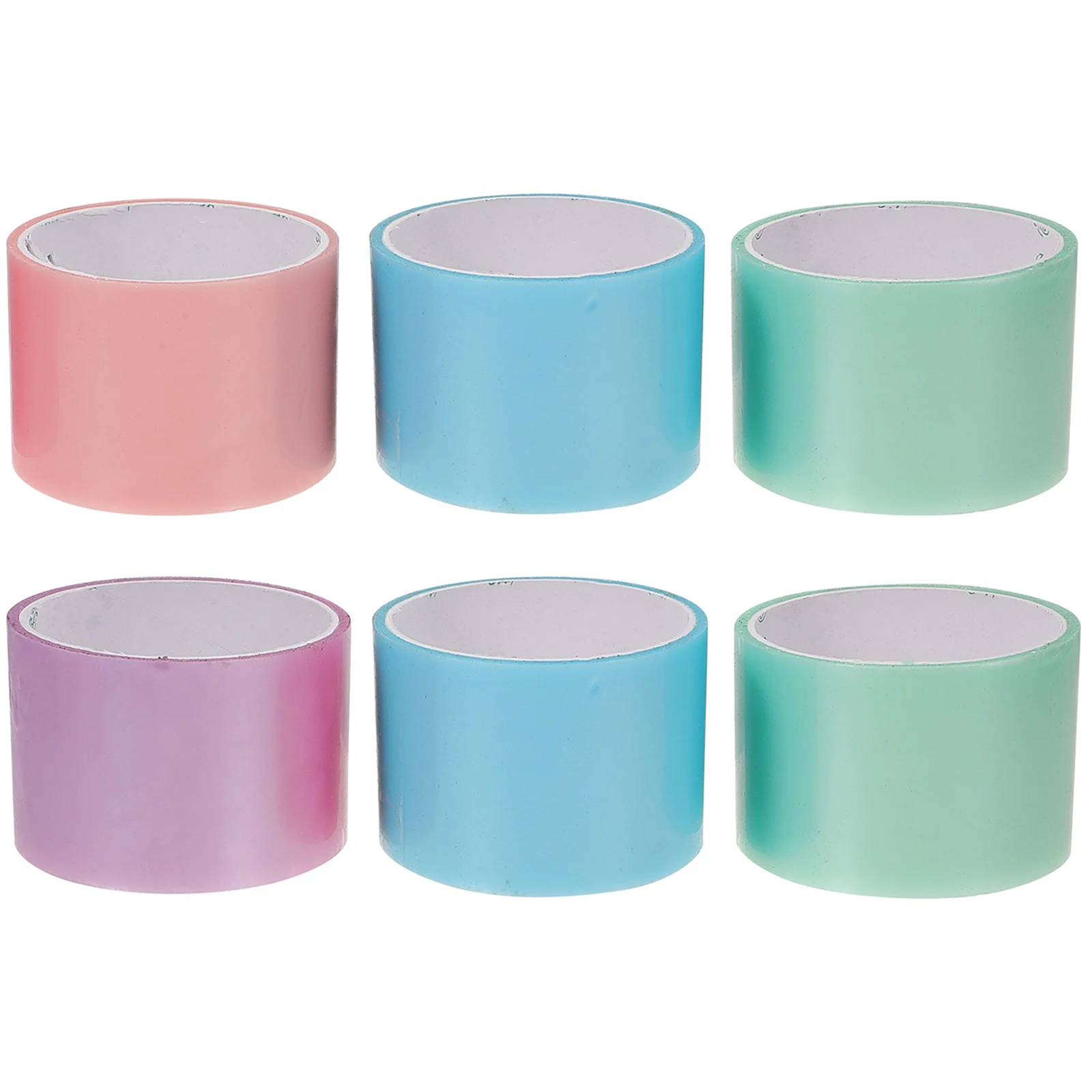 6 لفات من أشرطة تخفيف الضغط على الكرة اللزجة، لاصقة ملونة ممتعة لتخفيف التوتر للبالغين والأطفال، ممارسة اليد والاسترخاء