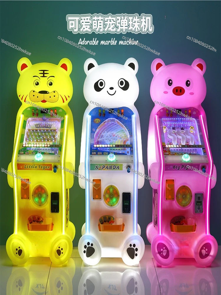 New Pinball Machine Cute Pet Rod Game  Glass Ball Doll Machine Supermarket Stall Machine Toys