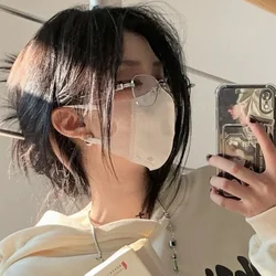 Korea Pure Desire Glasses Frame Women Lovely No Makeup Plain Glasses Men Eyewear Cute Decorative Computer Glasses