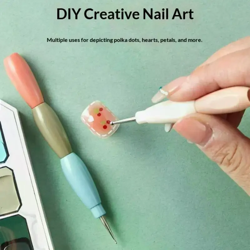 5Pcs Interlockable Nail Art Dotting Pen Painting Brush Multicolor Handle Liner Drawing Flower Dotting DIY Manicure Tools