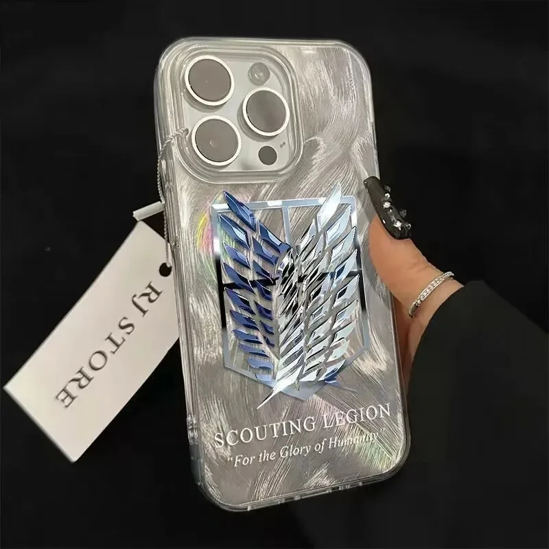 iPhone 17 16 Pro Maxケース ホットアニメ進撃の巨人スマホケース iPhone 17 Air 16 15 14 13 12 11 Pro Max 7 8 SE2カバー