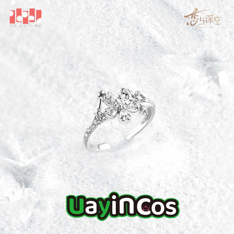 

Official Love and Deepspace Xavier Sylus Caleb Rafayel Adjustable Rings For Women Exquisite Simple Ring Set Jeweller