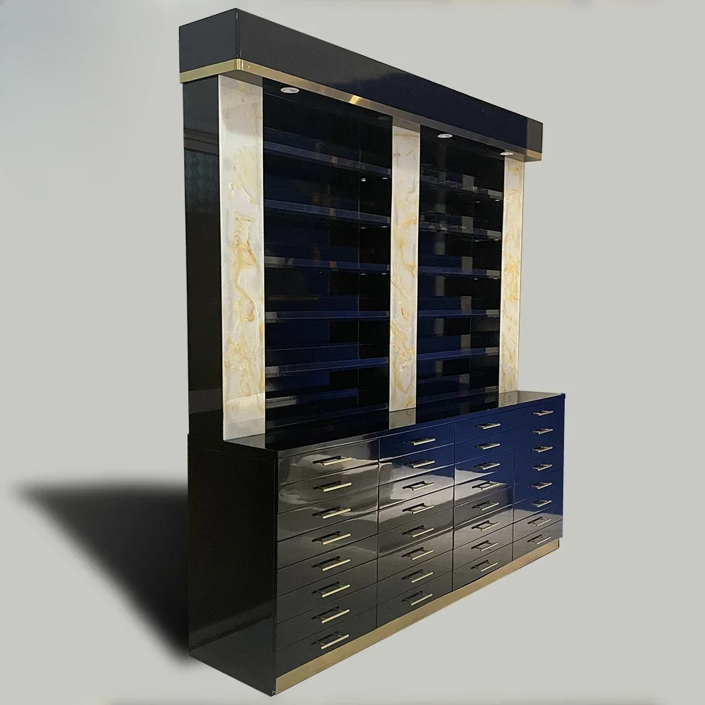 

-Makeup cabinet hair color tube storage salon wood cosmetic store klar art practice display stand nail polish racks wall mount