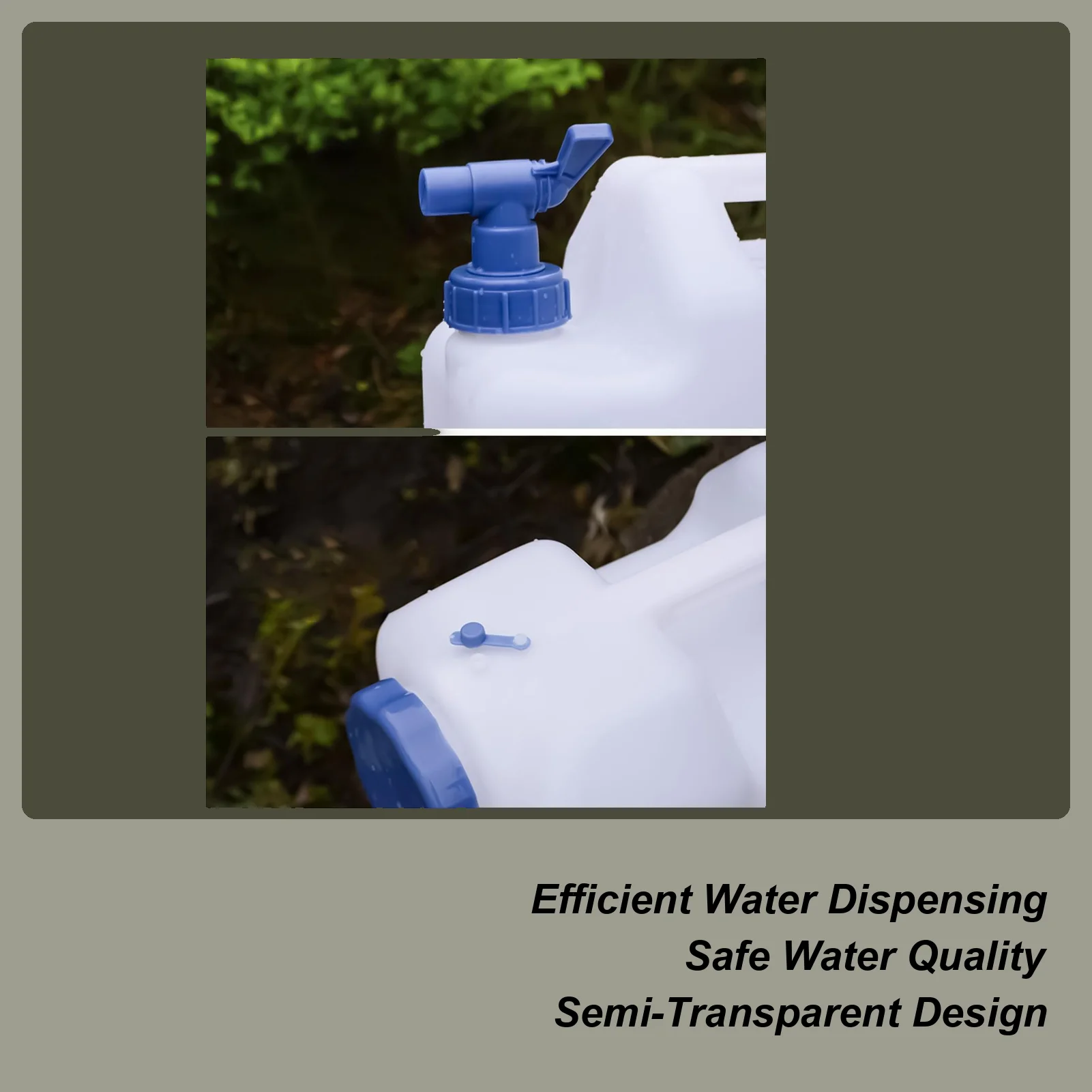 

15L Camping Water Bucket 4 Gallon Leak-proof Carrier Large Water Tank with Spigot and Handle for Outdoor Camping Fishing Picnic