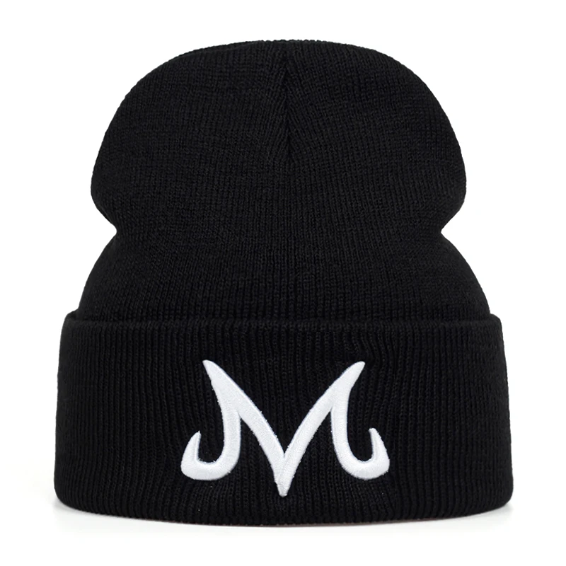 Unisex M Buchstaben-Stickerei Mützen Herbst und Winter Warme Beanie-Mützen für Damen und Herren – Detail 7