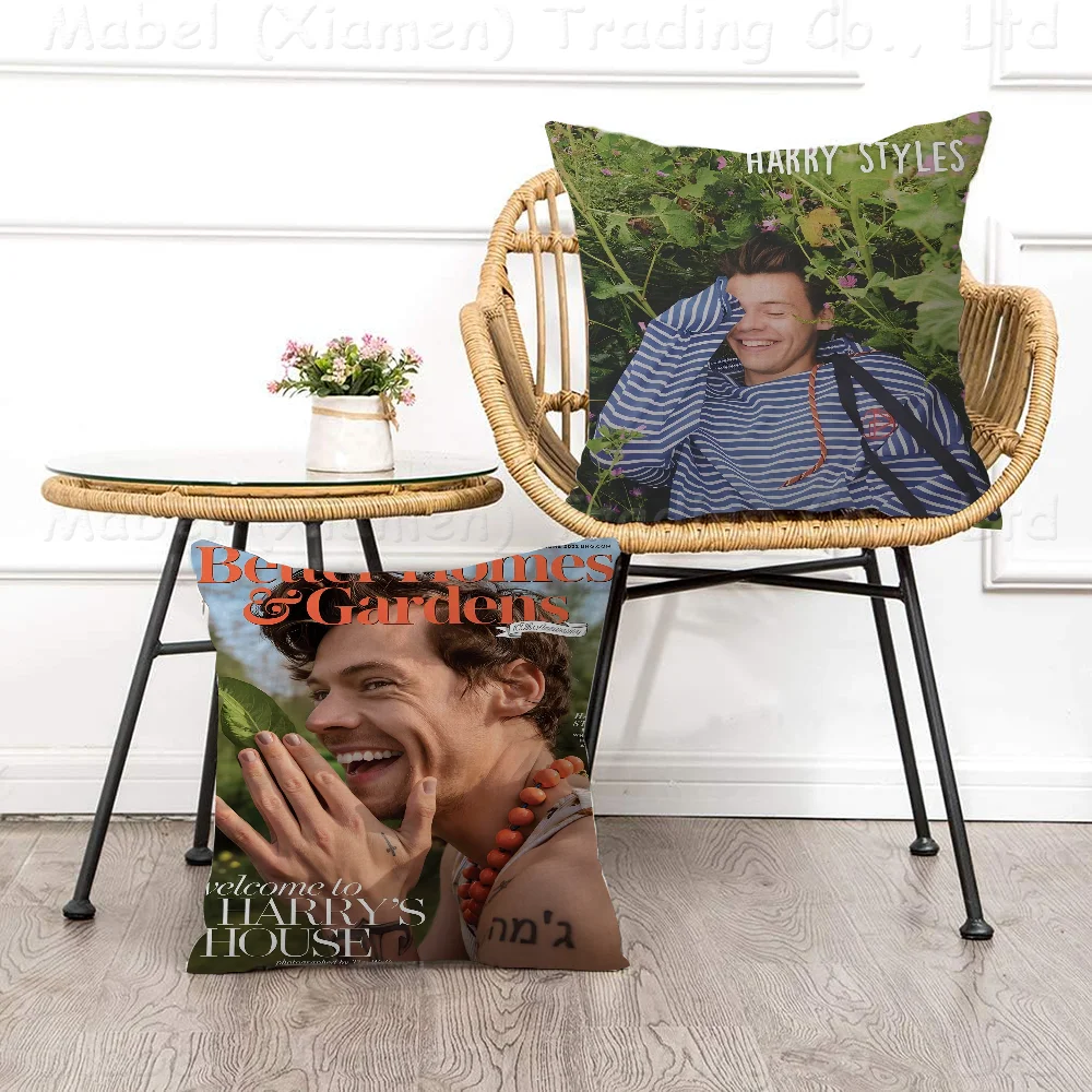 

Famous Pop Singer H-Harris_Styles Pillow Gift Home Office Decoration Bedroom Sofa Car Cushion Cover Case 45x45