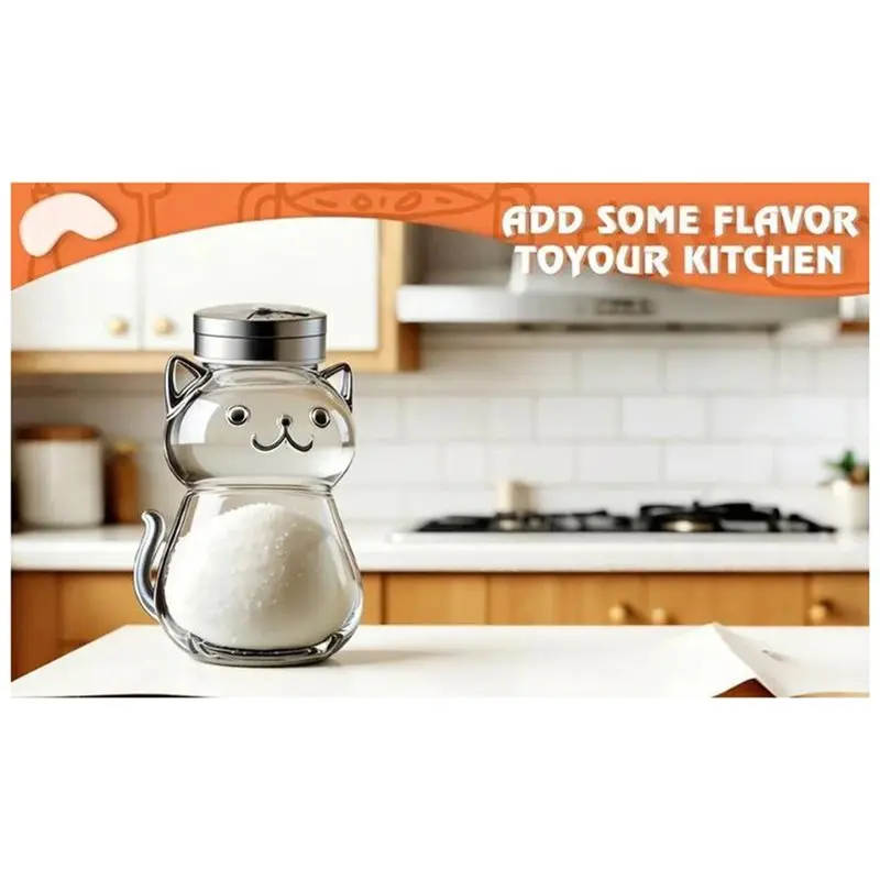 WORTHOWN-Cute Animal Salt Shaker With Lid-For Home Kitchen And BBQ Compatible For Home Kitchen And BBQ Perfect Seasoning Contain
