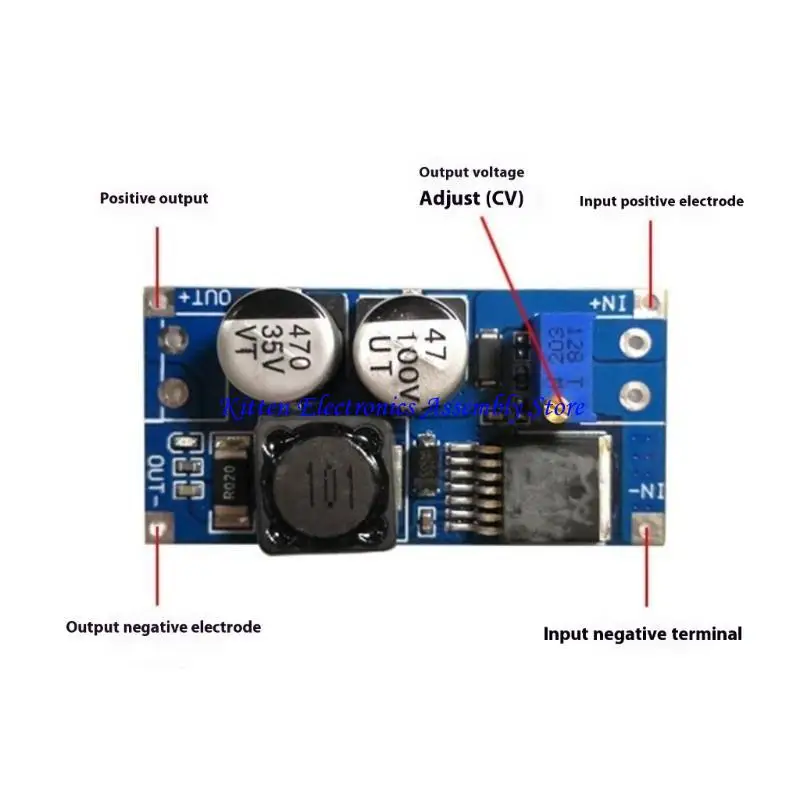 96GD Wide Input Voltages DCBuck Converters Board 8V-80V To 1.25V-20V Output Adjustable 2.1A Output Compact Power Module