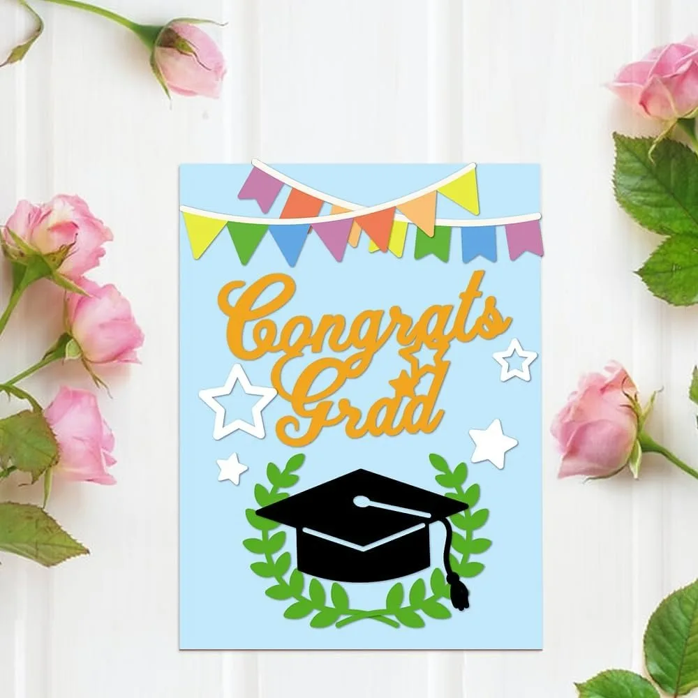 Graduation Party Cutting Dies Bachelor Die Cuts for DIY Scrapbooking Festival Greeting Cards Making Paper Cutting Album Envelope