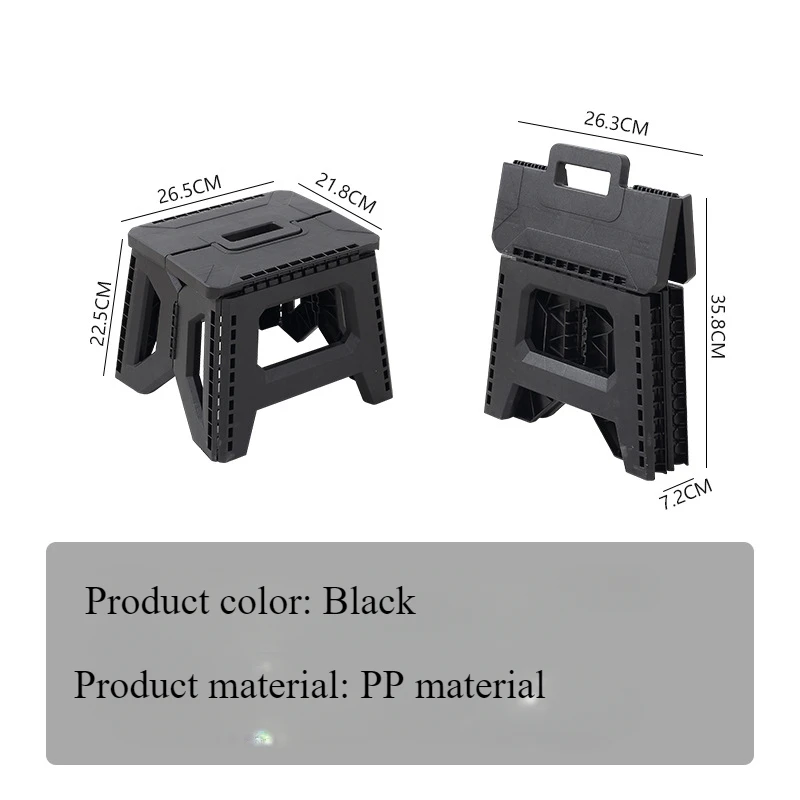 Verdickender klappbarer Kunststoffhocker, Outdoor-Klappstuhl, tragbare Hocker, Angeln, kleiner Hocker, Student, Campingstuhl, 2024 neu