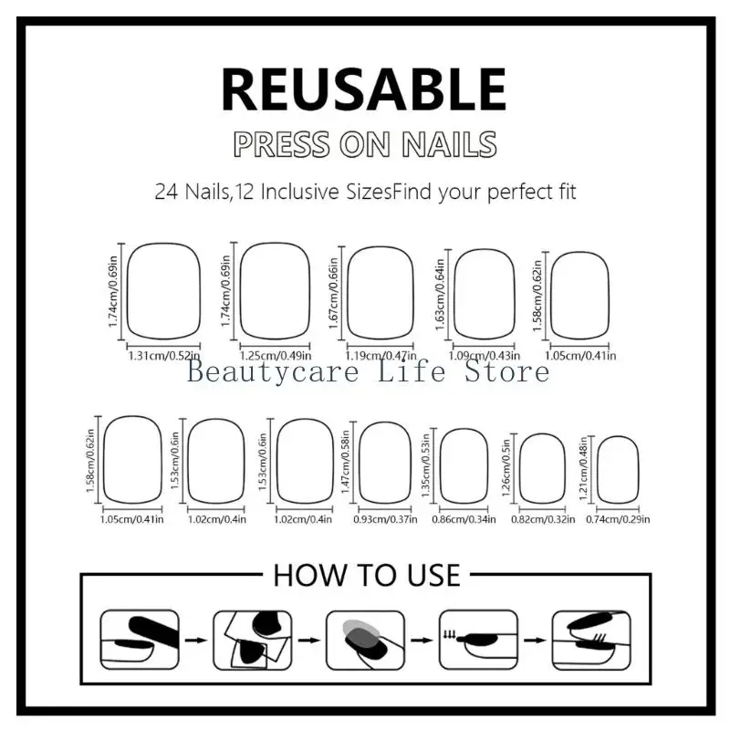 652c Premere unghie, gol unghie finte quadrate unghie falsa unghie acrilica