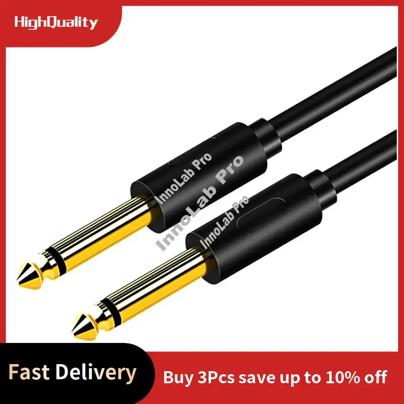 

6.5Mm Jack Audio Cable PVC 6.35 Jack Male To Male Aux Cable For Guitar Mixer Amplifier Bass 6.35Mm-A12I