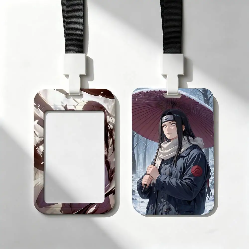 Neji Hyuga Naruto Trendy Luxury ID Card Holder Lanyard Gift Men And Women For Gift Daily Life