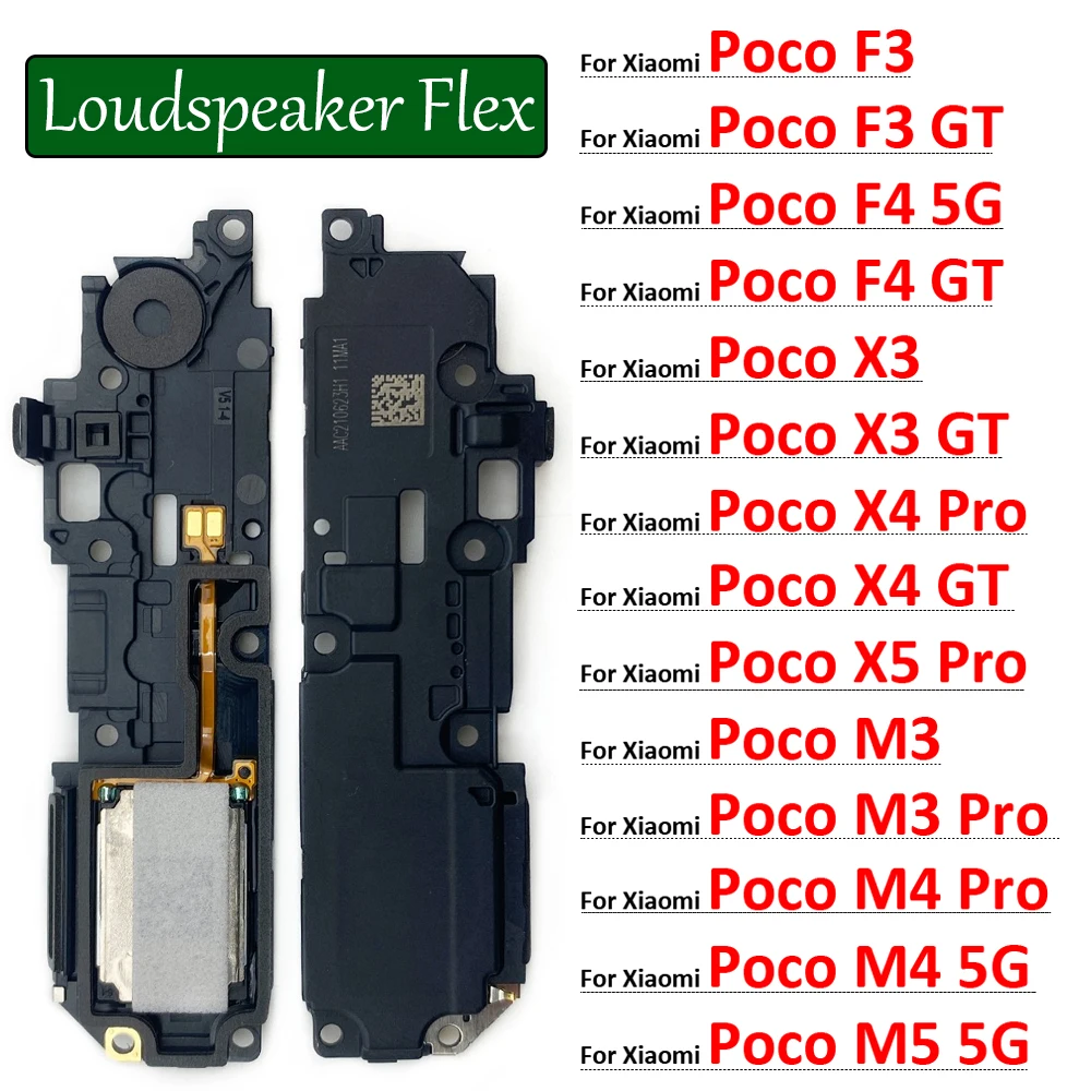 

New Loudspeaker bottom Loud Speaker Sound Buzzer Ringer Flex Cable For Xiaomi Poco F3 F4 X3 X4 X5 M3 M4 M5 Pro 4G 5G GT