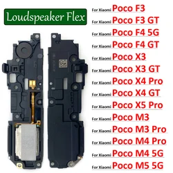 New Loudspeaker bottom Loud Speaker Sound Buzzer Ringer Flex Cable For Xiaomi Poco F3 F4 X3 X4 X5 M3 M4 M5 Pro 4G 5G GT