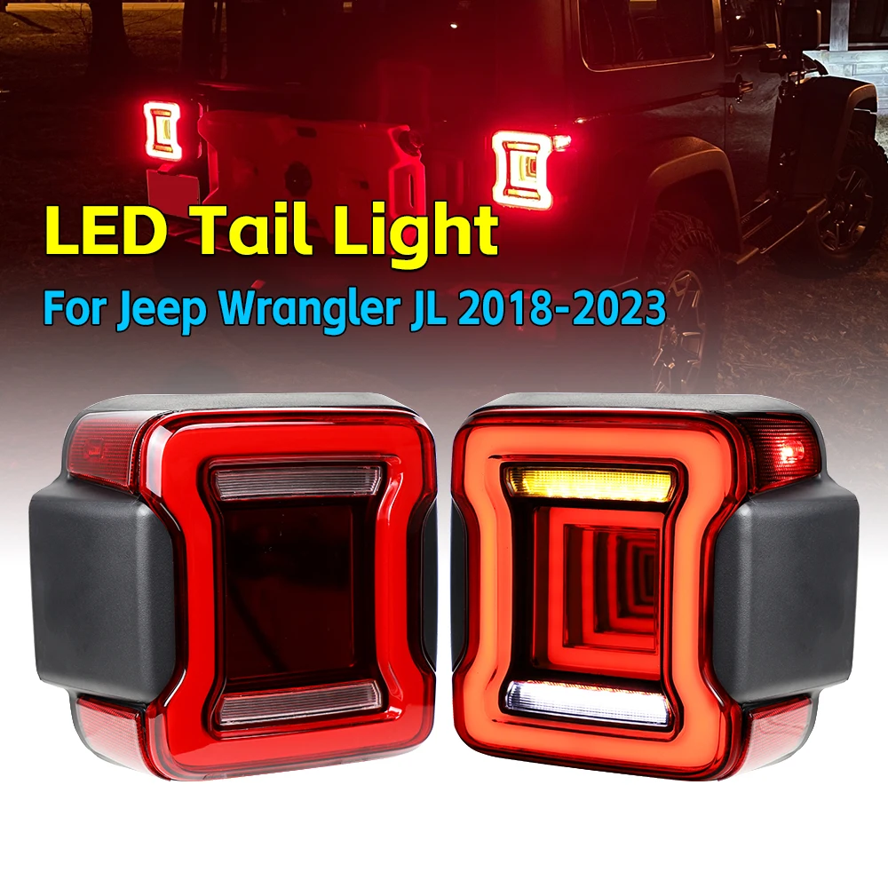

Светодиодный задний фонарь для Jeep Wrangler JL 2018-2023, указатель поворота, стоп-сигнал заднего хода, дневные ходовые огни