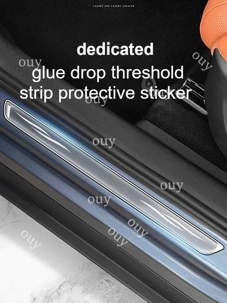 Fit for BYD Sealion 7 2024 2025 EV dropper threshold strip protective sticker welcome pedal scratch resistant protective sticker