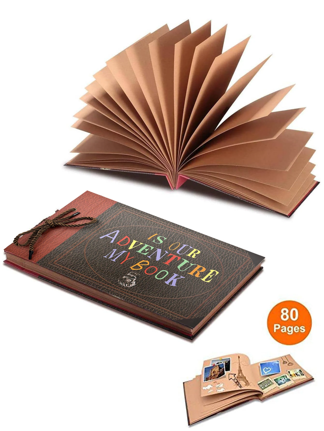 is Our adventure book scrapbook  Up handmade home scrapbook album can be expanded to 11.6x7.5 inches with 80 pages