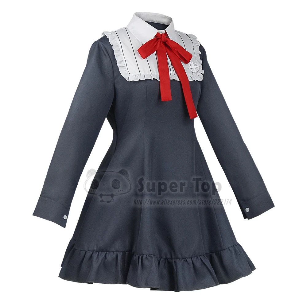 Danganronpa Game Monaka Cosplay Costume Japanese Girls School Uniform Suit Long Sleeve Dress Set Women Halloween Costume Outfit