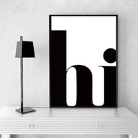 Nordic Hi Poster Quotes Canvas Painting Minimalist Prints Abstract Wall Art Pictures Aesthetic Living Room Decoration Home Decor