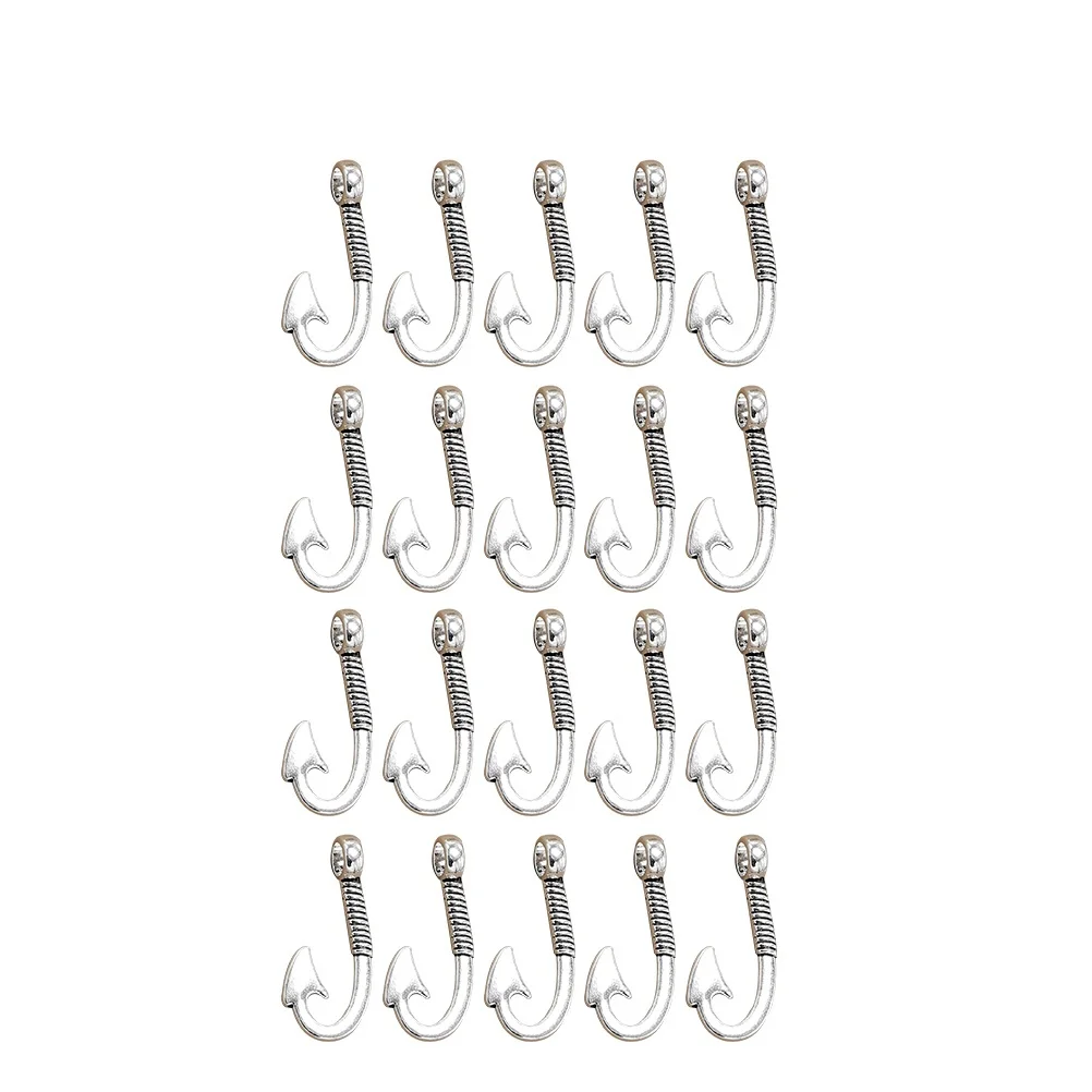 

20 шт., подвески из сплава, подвески в форме рыболовного крючка для самостоятельного изготовления ювелирных изделий, ожерелье, браслет, подарки, подвеска из сплава, подвеска «сделай сам», подвески
