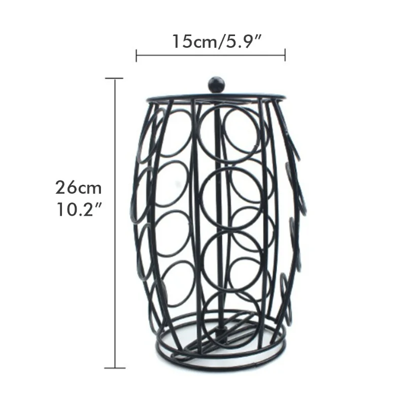 K Cup Carousel Metal Carousel Holder Organizer Coffee Pod Holder For Home Office