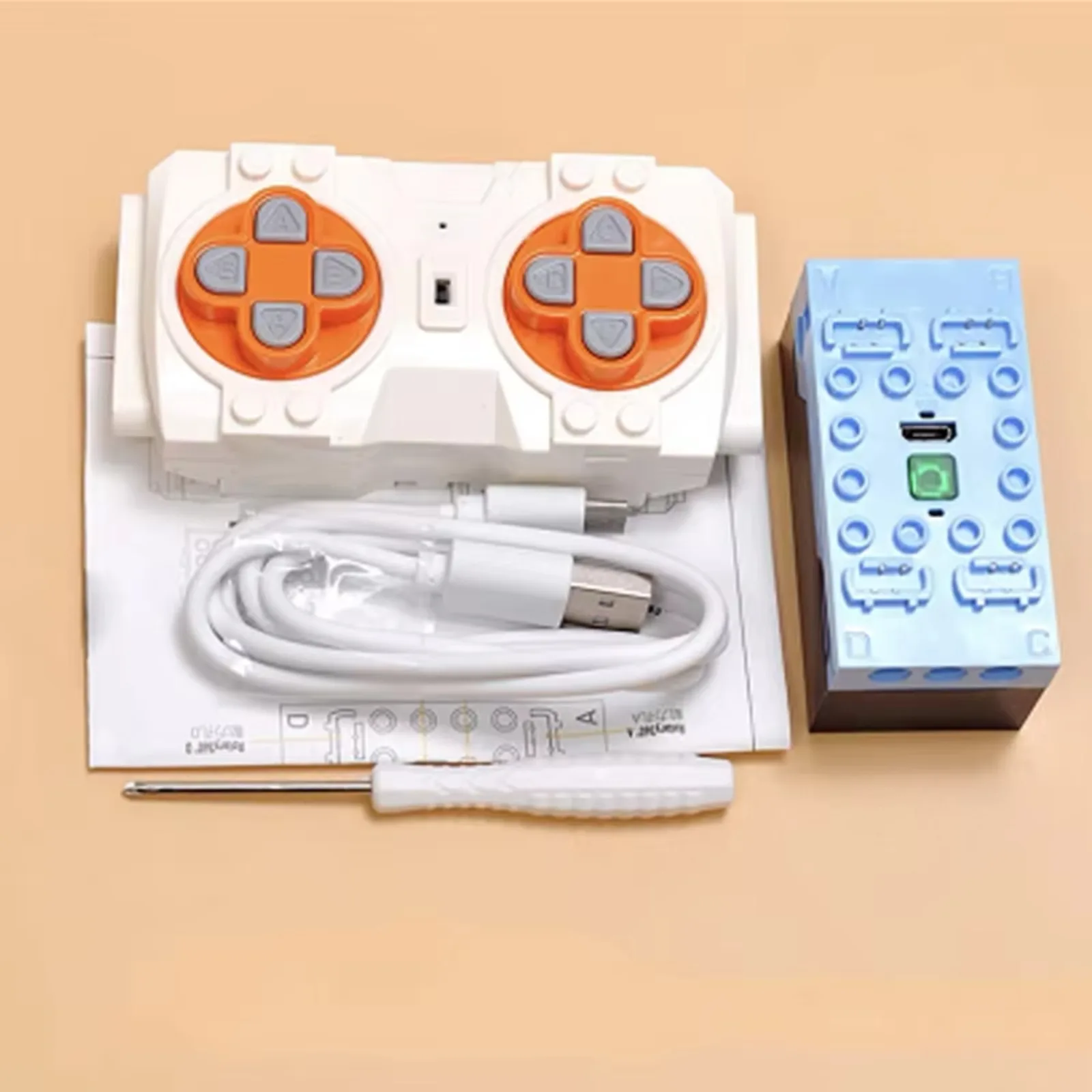 RSR Porsche 20097 Electric Building Blocks Power Kit with APP/2.4G Remote Control Compatible for All Brands