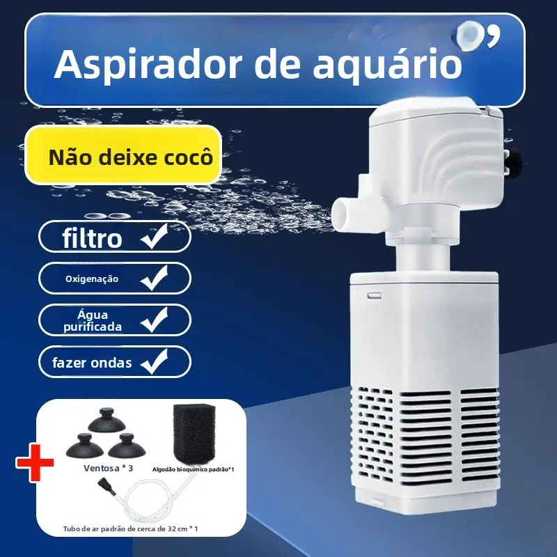 スリーインワン水槽フィルター内蔵酸素供給装置小型浄水器酸素ポンプ魚トイレ循環ポンプ家庭用水槽設備