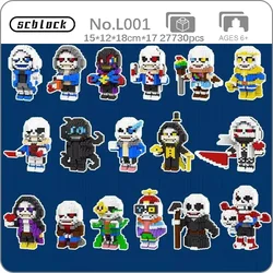 SC Game Undertale Sans Cross Error Nightmare Reaper Ink Dream Skeleton Monster Doll Mini Magic Blocks Bricks Building Toy No Box