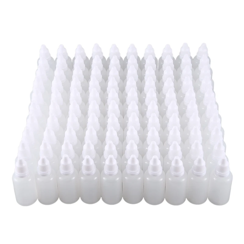 100Pcs 30Ml Empty Plastic Squeeze Bottle Eye Liquid Container Dropper