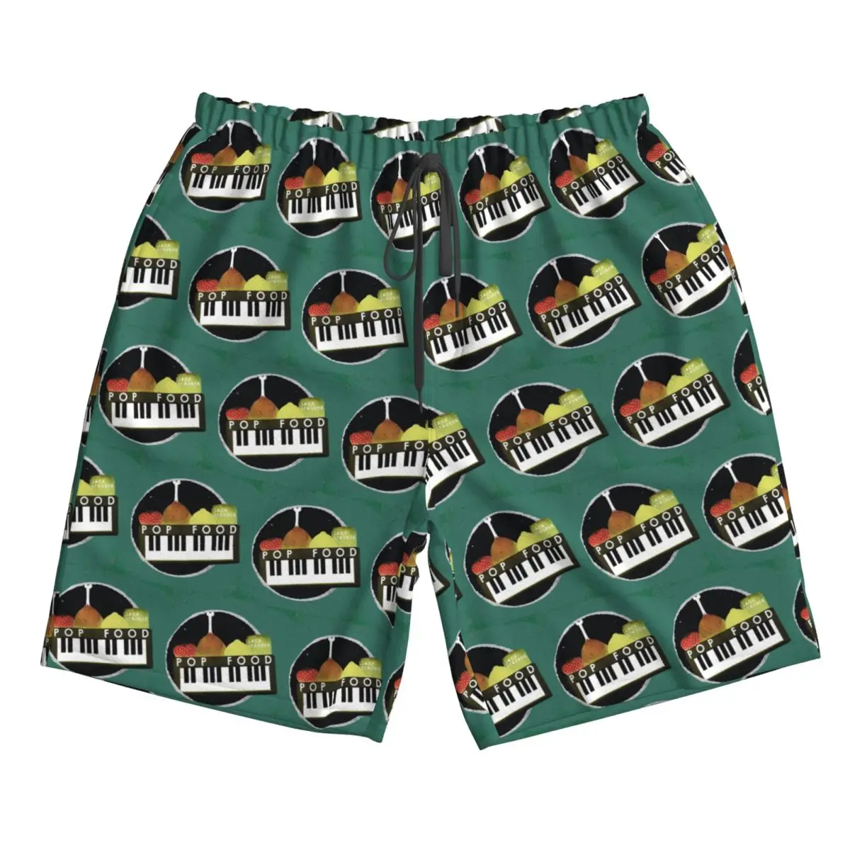 

Jack Stauber Pop Food Album Cover Trunks Beach Board Shorts Casual Quick Dry Swim Summer Men Pants