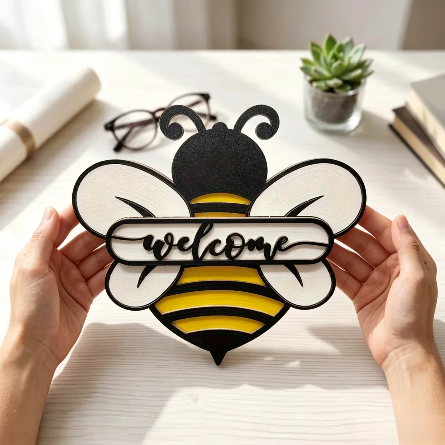 1pc multi-layer wall wooden decorative plaque, customized wooden souvenirs, multi scene decoration, perfect holiday gift