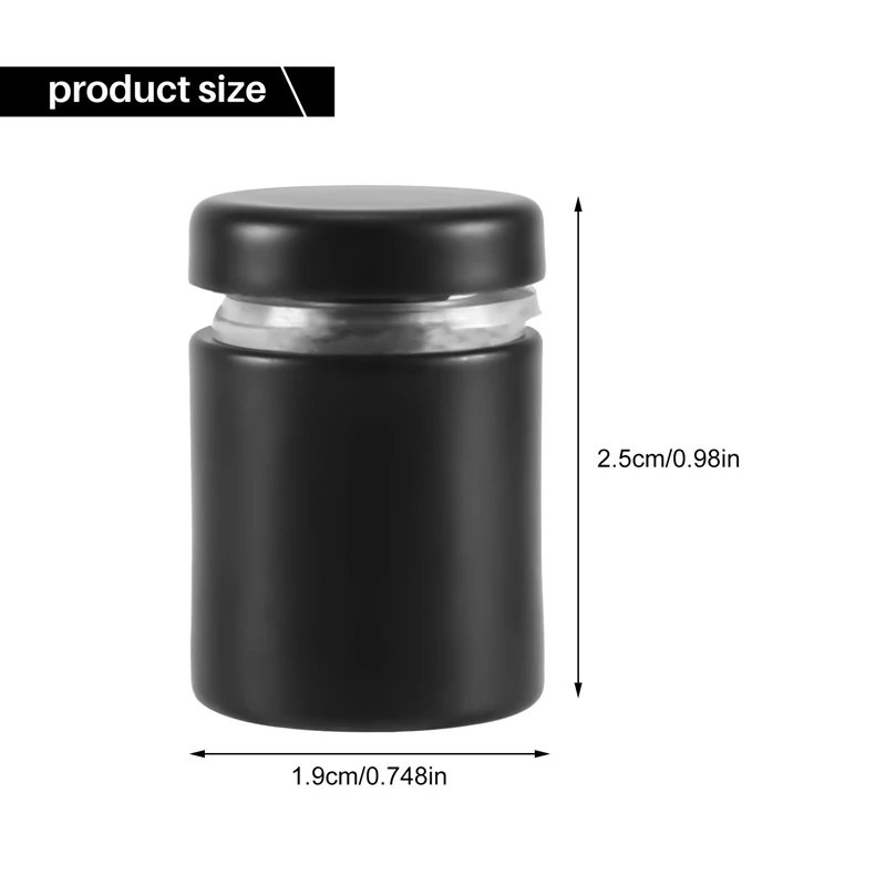 LICE-8 Pack Viti distanziatori 3/4 x 1 pollice Distanziali per cartelli neri Kit di viti pubblicitarie per cornici in acrilico appese