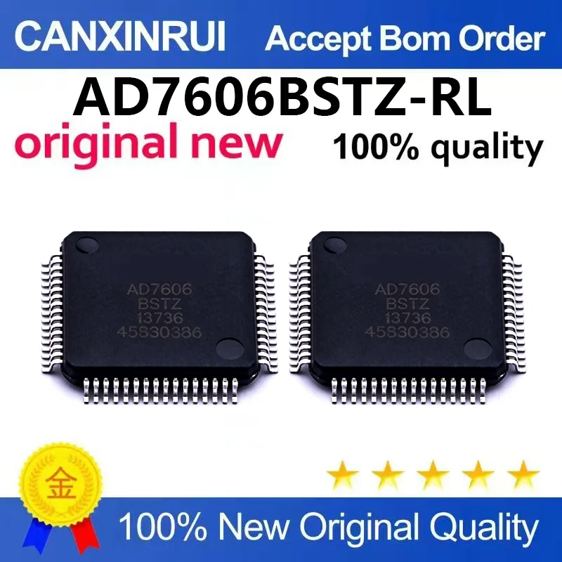 （5pcs-100pcs)Brand new original stock AD7606BSTZ-RL microcontroller LQFP-64 digital to analog converter chip IC