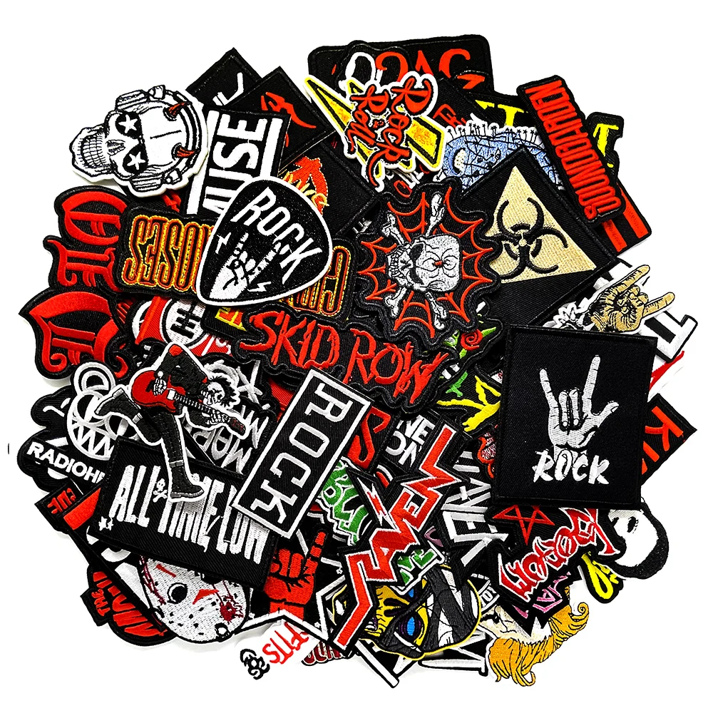 100Pcs/Lot Random Mix Patches Embroidered Applique Clothes Accessories Sewing Apparel Supplies Decoration Cloth Patch BAND