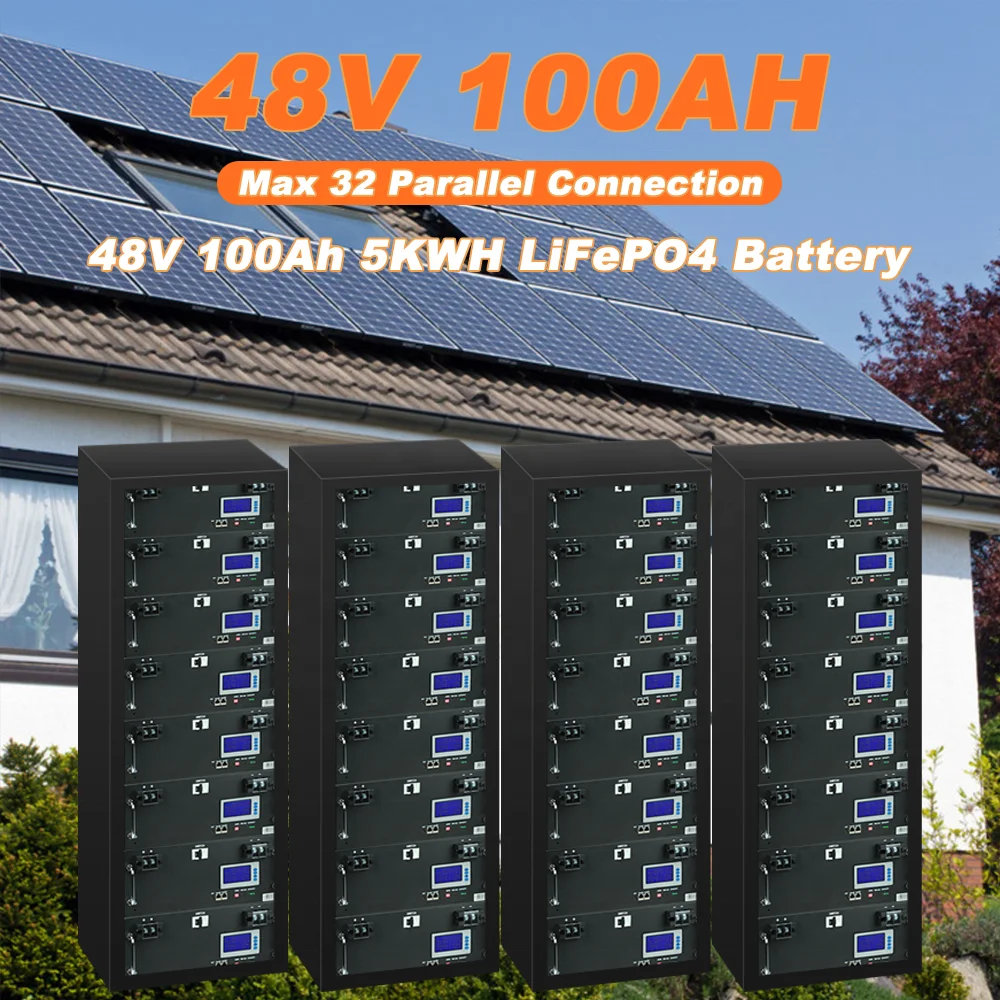 

48V 100Ah Lifepo4 Pack Lithium Ion Solar Battery 5kwh 10kwh 48v 100ah 200ah 400ah 500ah Lifepo4 Battery