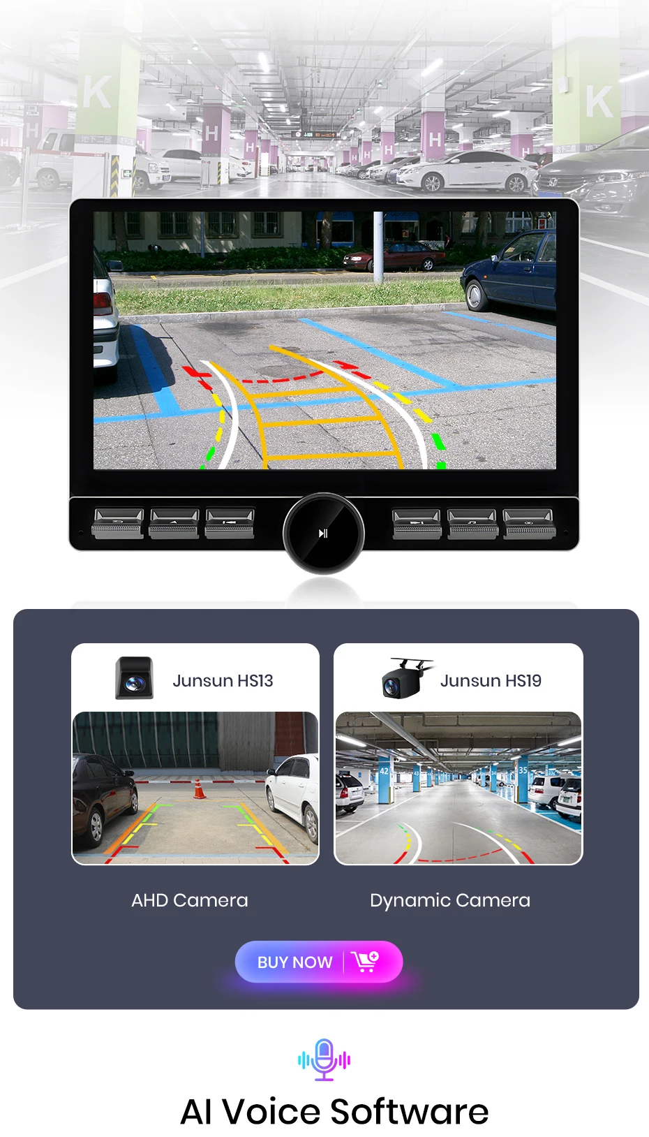 Junsun 10 Zoll drehbarer IPS-Touchscreen 1 Din Universal Wireless für Apple Carplay Android Auto Autoradio Androidauto Stereo Multimedia-Videoplayer Smart Intelligent Systems GPS-Navigation Head Unit Autoradio WIFI BT 4G WIFI FM AM DSP RDS SWC – Detail 19