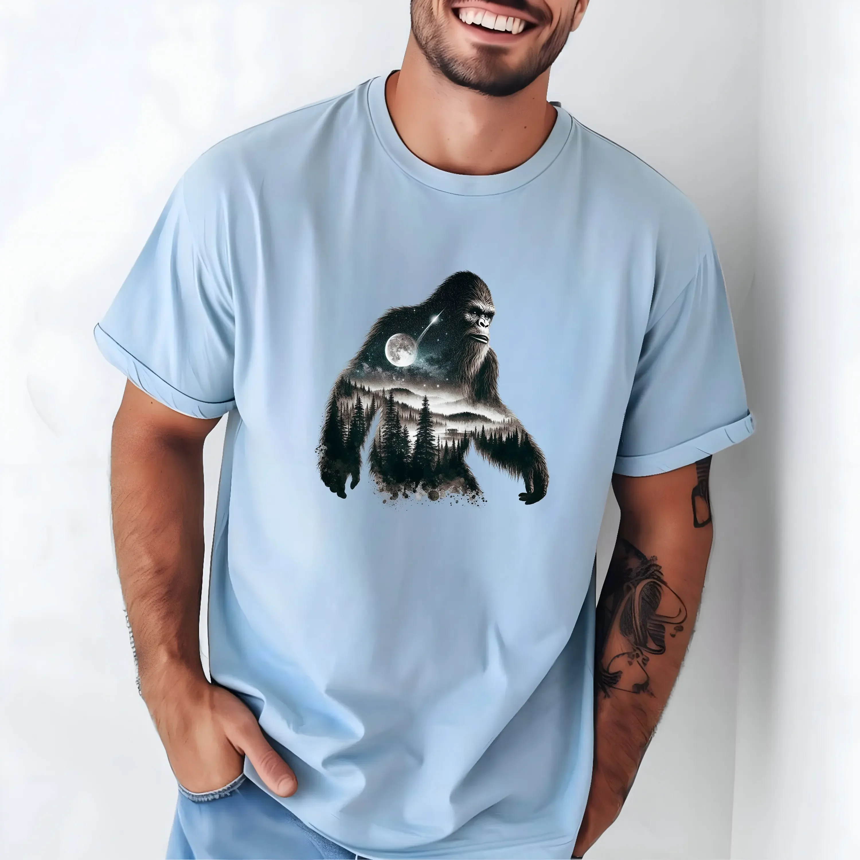 Bigfoot Shooting Star T-Shirt, T-Shirt mit grafischem Motiv, in verschiedenen Farben erhältlich.