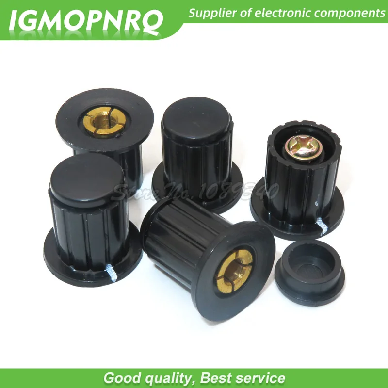 5PCS WXD3-13 black knob button cap is suitable for WXD3-13-2W turn around special potentiometer knob KYP16-16-4IGMOPNRQ