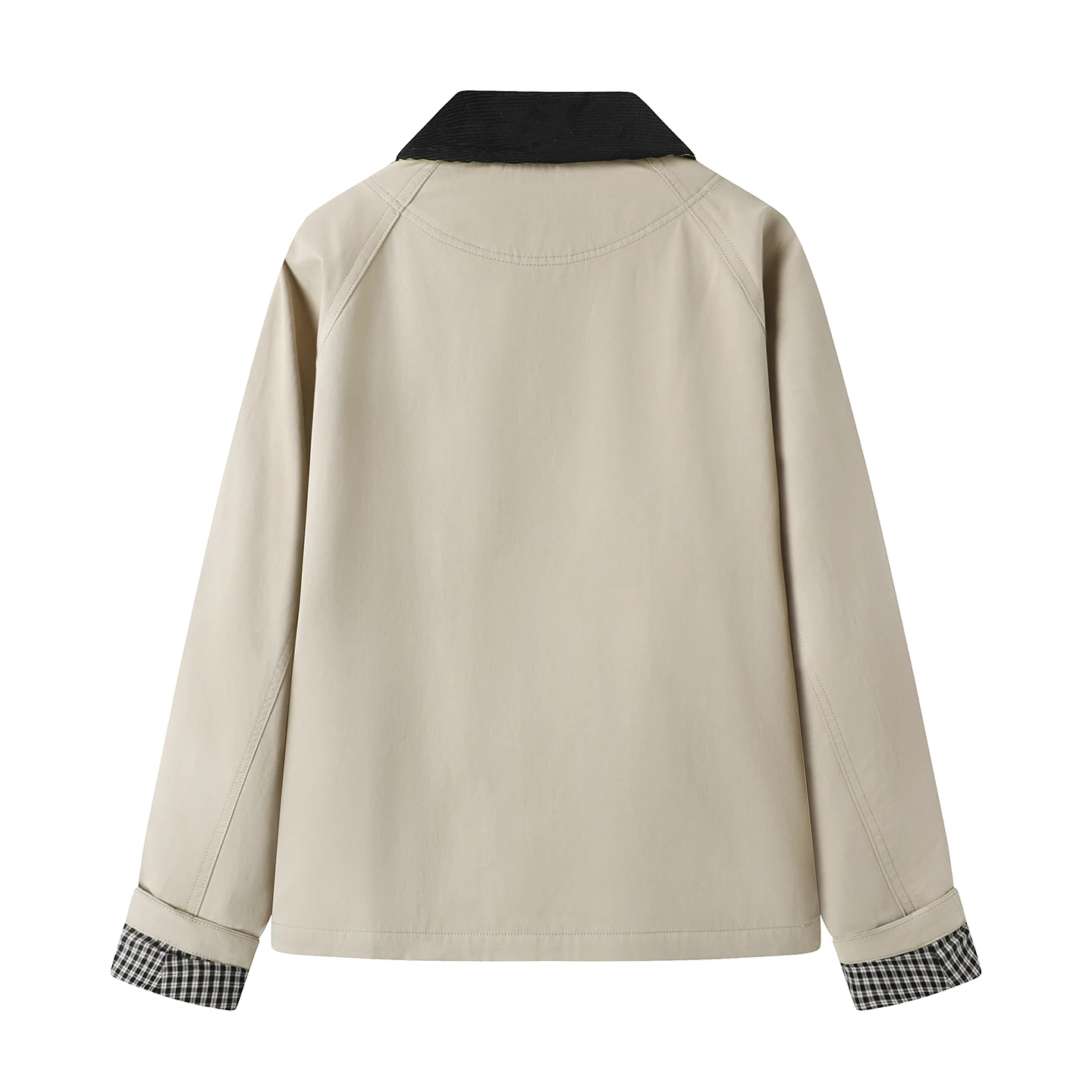 

Color Blo Collar ort Coat Autumn 2025 Versatile Briti Sle Loose Fit Windbreaker Women's Faion Outerwear